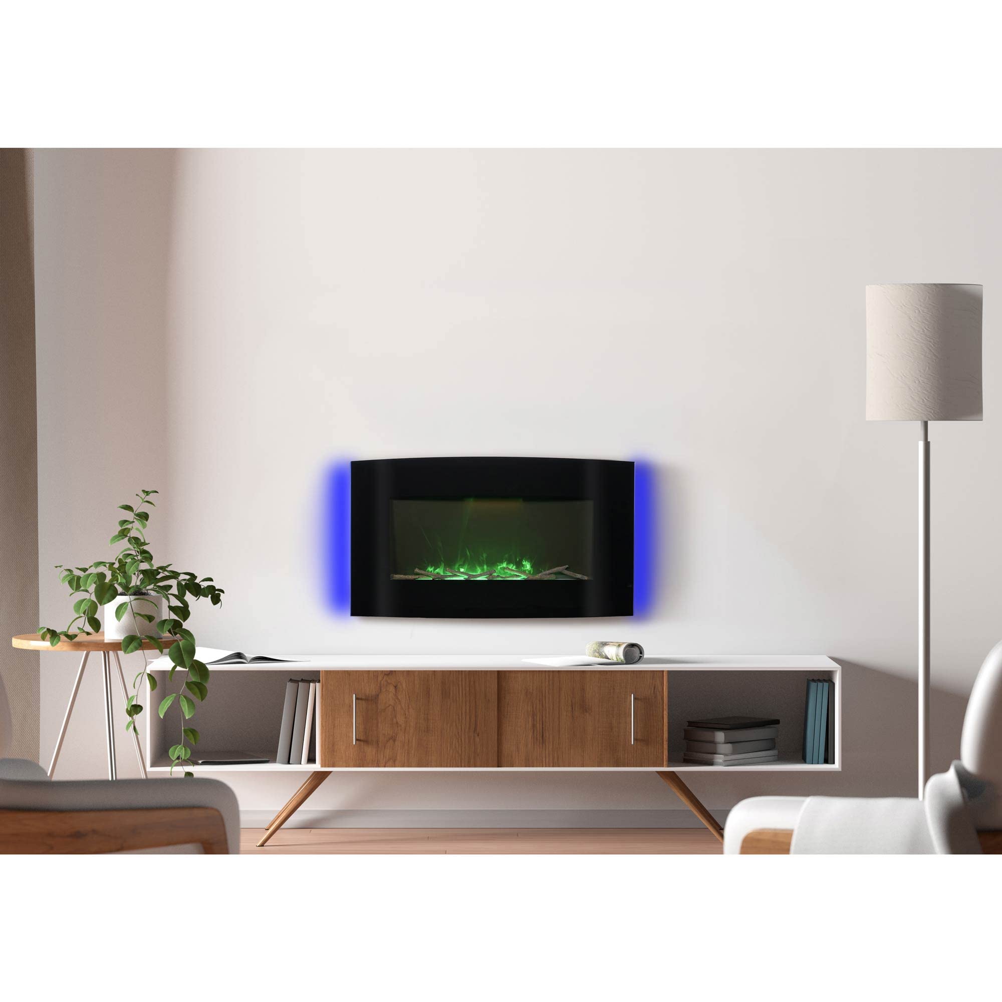 Paramount EF-WM410 6A Stirling Curved Fireplace, 36”, Black : Amazon.ca:  Everything Else