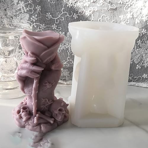 Miniatura 2 de Molde de vela de garra, molde de bola de mano de calavera, molde de vela de bola, molde de rosa, molde de fantasma, molde de silicona hecho a mano,