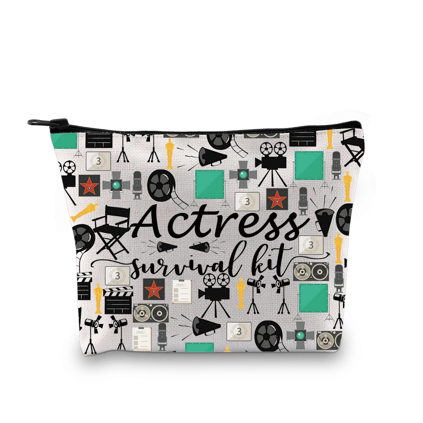 Schauspielerin Survival Kit Kulturbeutel – Lustige Make-up-Tasche Mit Reißverschluss, 23x17 Cm, Für Theater & Drama