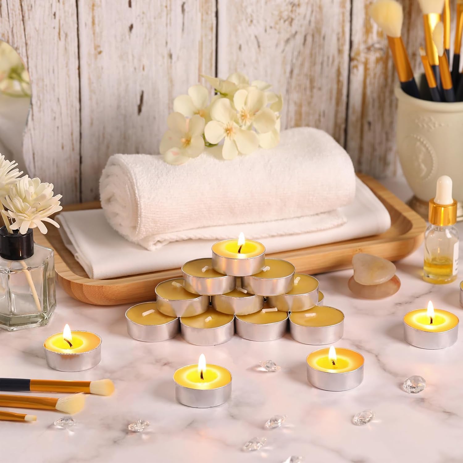 50 velas de cera de abejas
