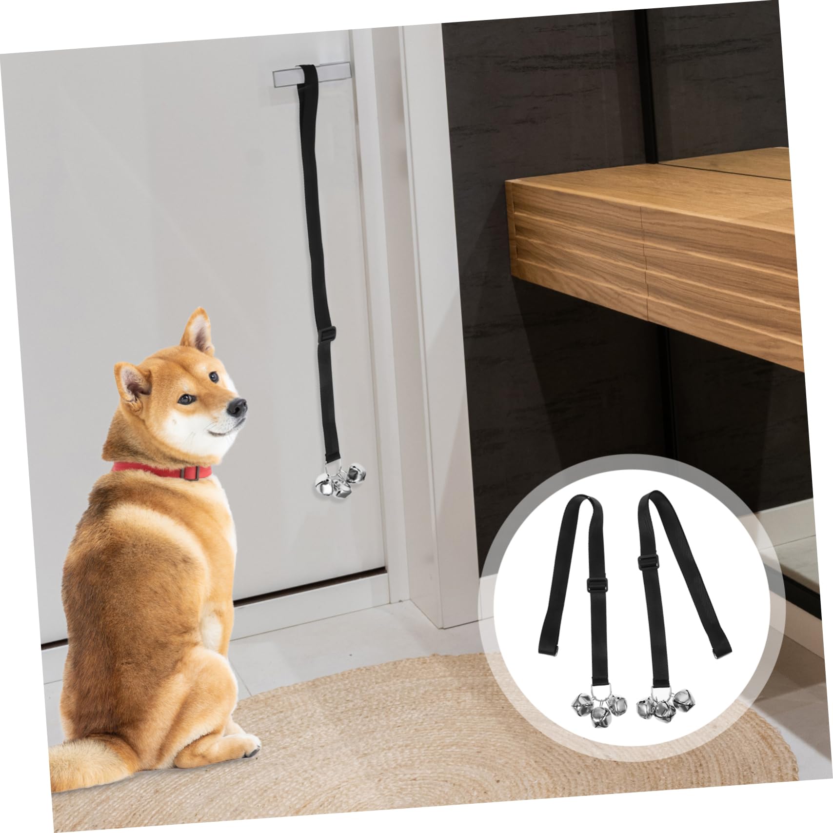 Yardwe Portable Dog Doorbell Cord Pet Training Bell for Potty Dog Bell Training Easy to Use
