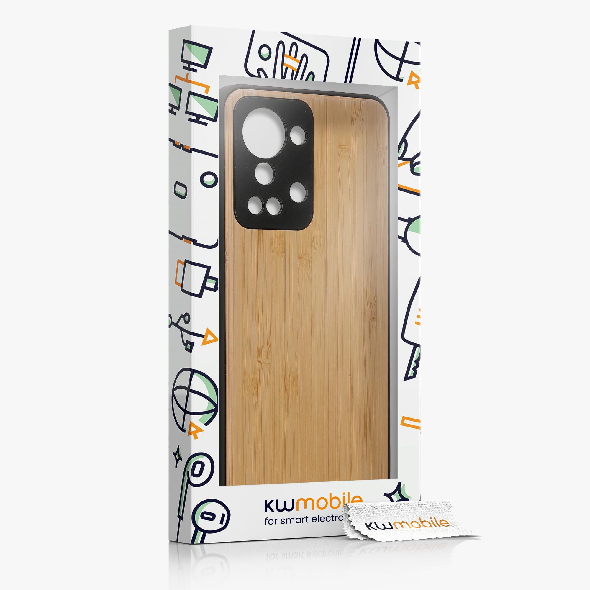 Kwnobile Holzhülle Für OnePlus Nord 2 5G – Maya-Kalender Design, TPU-Rahmen, Stoßfest & Einzigartig Gemasert