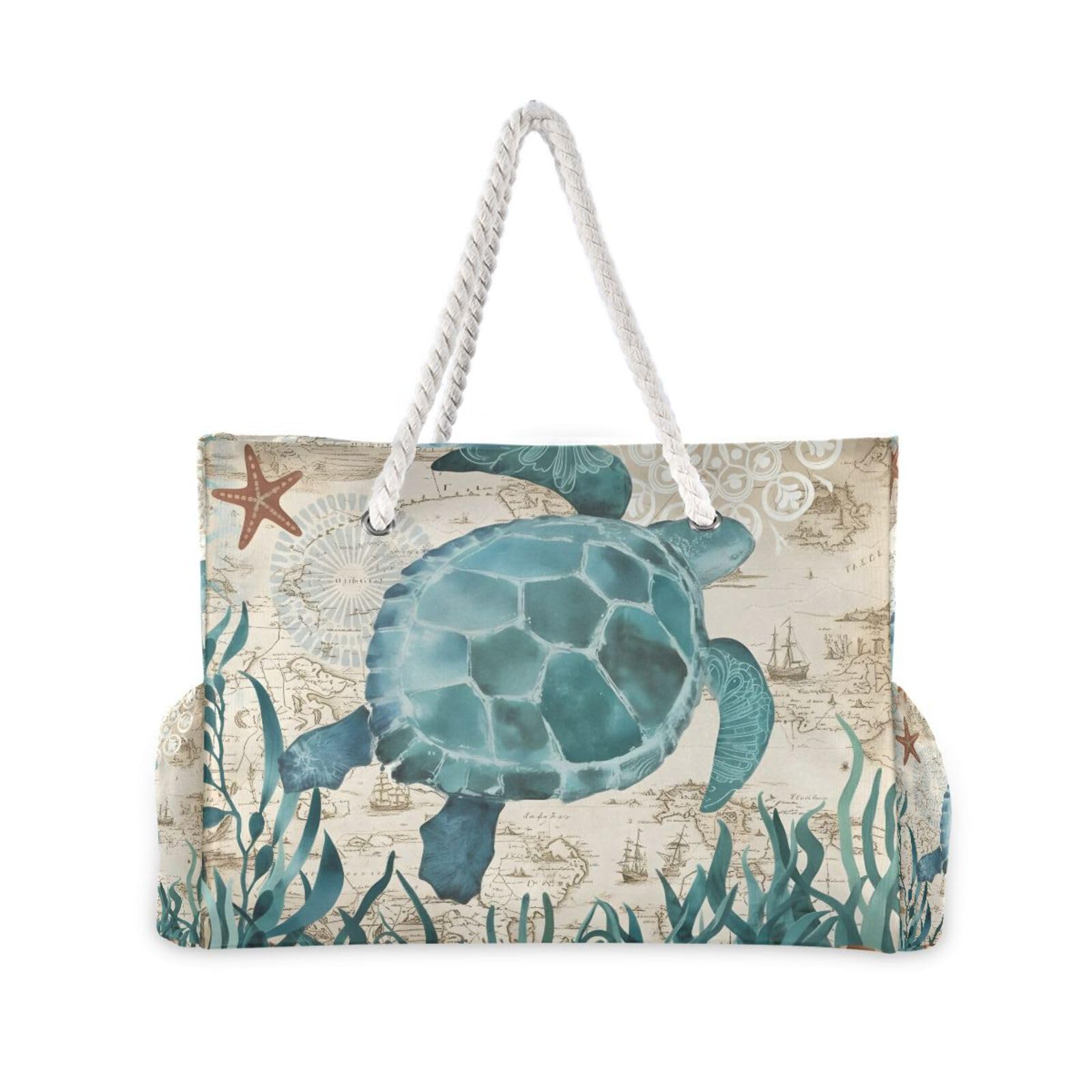 senya Große Strand-Schultertasche, Segeltuch, wasserabweisend, für Fitnessstudio, Reisen und den täglichen Gebrauch