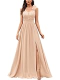 Women&apos;s Vintage V-Neck Sleeveless Sequined Split Formal Evening Maxi Dress