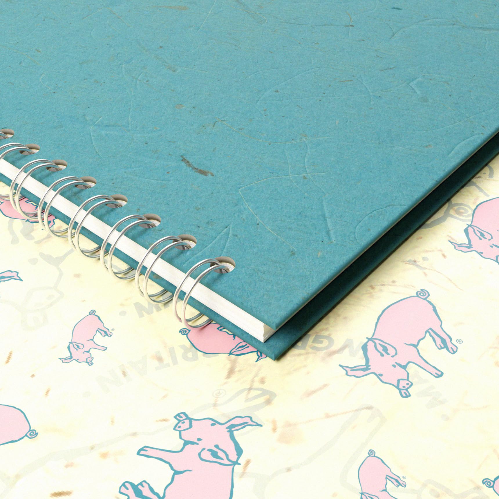 Rose Pig A3 Portrait Posh Eco Pig Blanc Papier Carnet à Dessin - Rouge