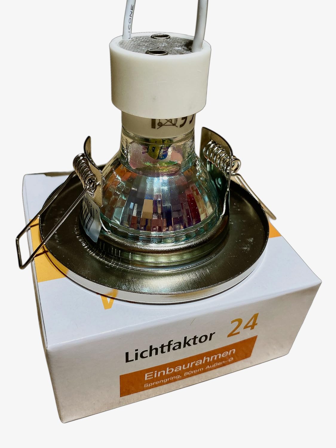 LED Einbauleuchte TOM 230V – 5er Set mit GU10 Fassung & LED Leuchtmittel, 5W Neutralweiß 4000K, Ø80mm, Edelstahl-Optik, starr, Lochmaß Ø55–65mm – Deckenmontage in Flur, Küche, Wohnzimmer