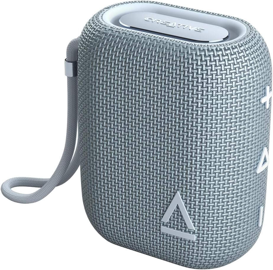 Creative MUVO Flex Portable Waterproof Bluetooth 5.3 Speaker with Auracast, Up to 10 Hours of Battery Life, IP67 Waterproof, and Powerful Bass Performance (Gray)