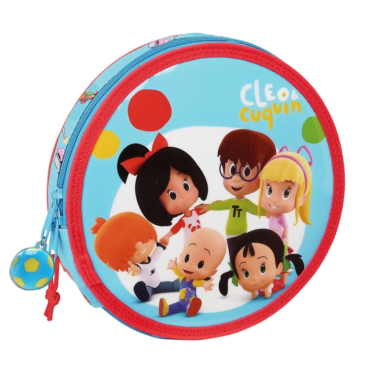 safta Round Pencil Case with 18 Pieces 210 x 35 mm Blue One Size