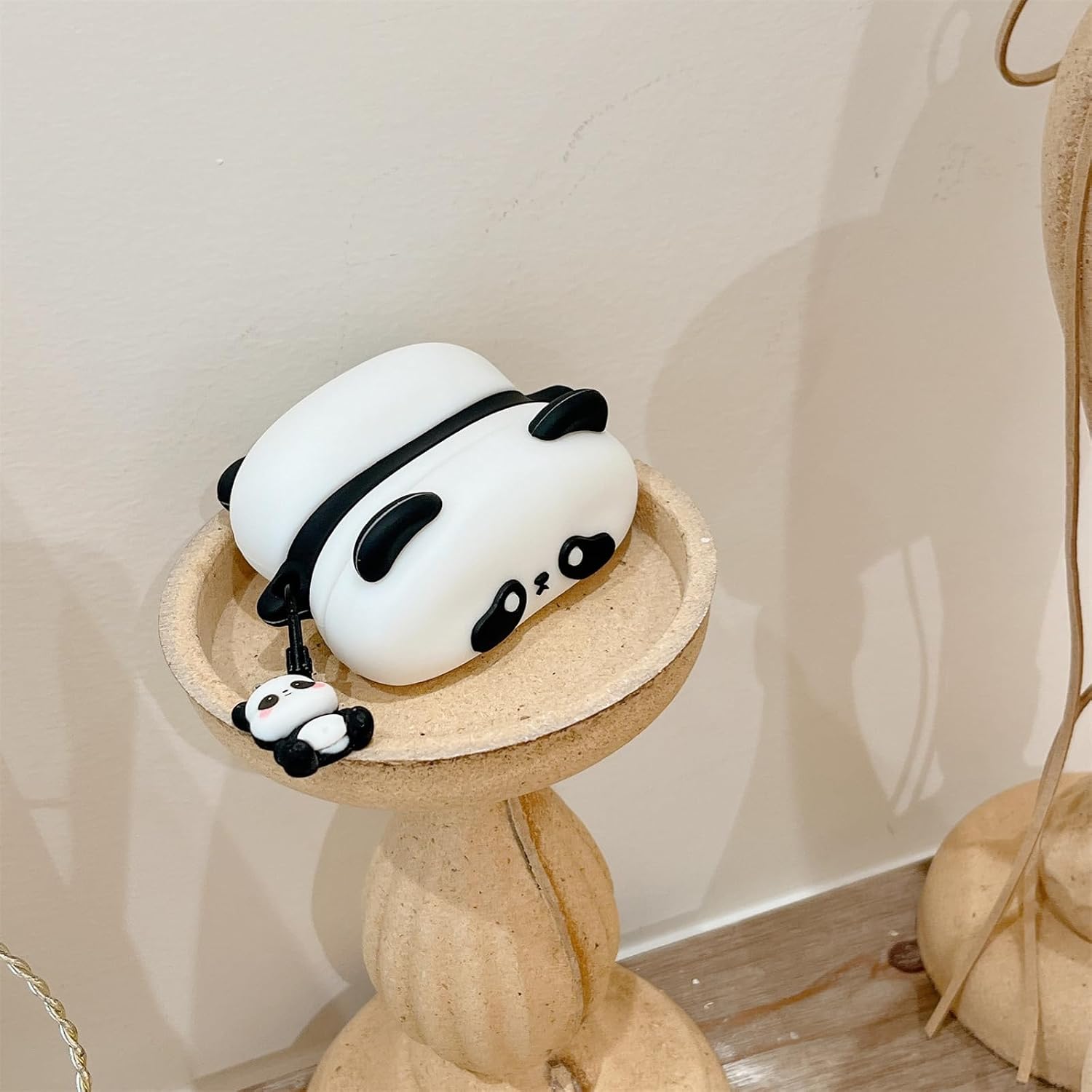 for Airpods Pro 3 Case Cute,Women Funny 3D Panda/Fish Cartoon Animation Design,Kawaii Silicone Soft Shell Earphone Protective Cover for Boys Girls (B) image 3