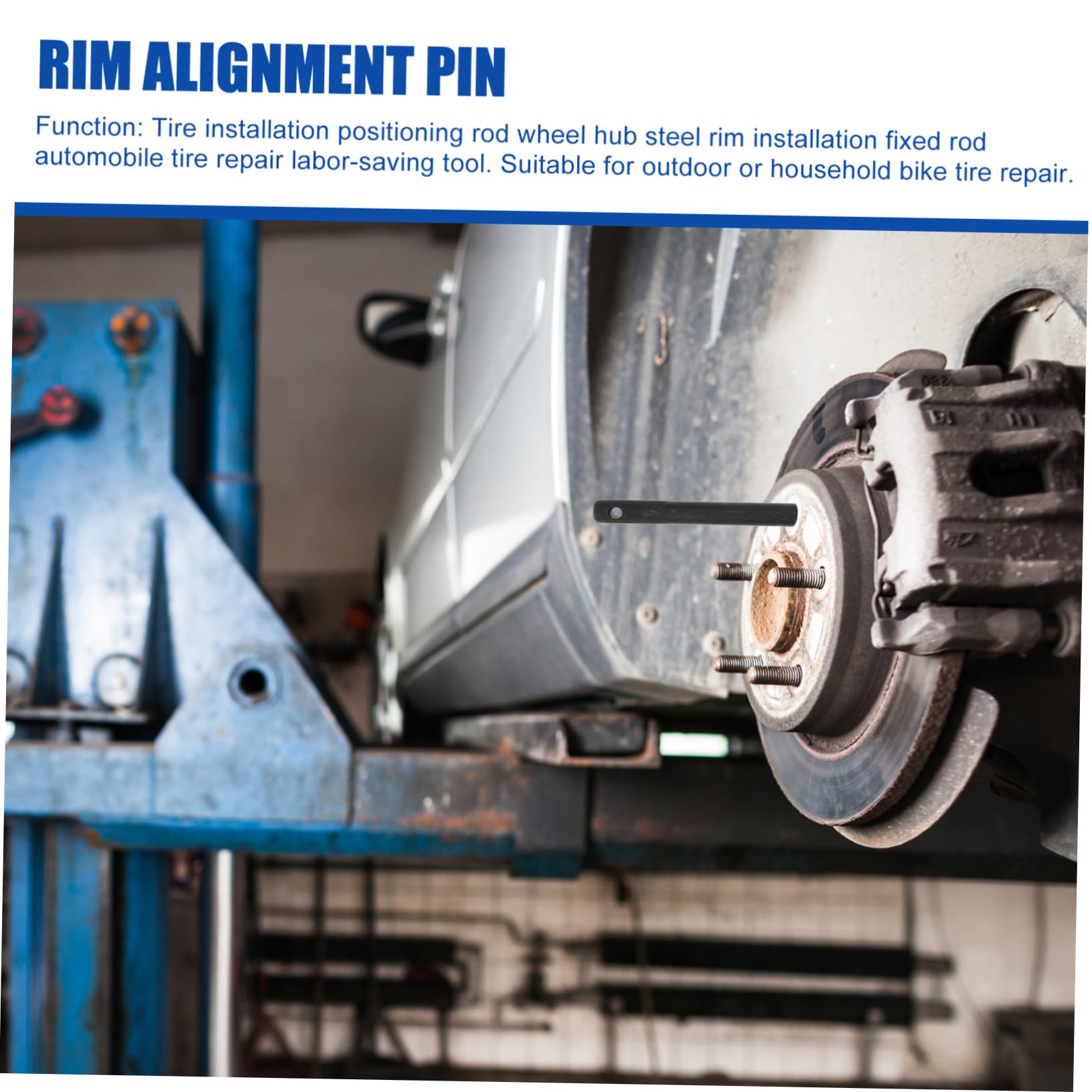 HOLIDYOYO Car Tire Positioning Pin Tool Durable Steel Wheel Mounting Guide for Tire Alignment and Installation High Temperature and for Car Repair and Maintenance