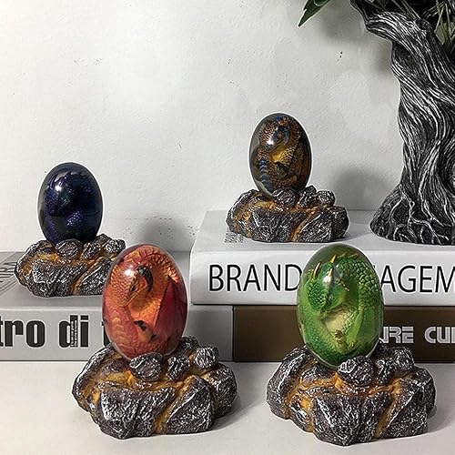 Miniatura 6 de Huevo de dragón de lava de cristal, huevo de dragón transparente, huevo de dragón de lava, huevos de cristal, huevos de dragón de lava decorativos,
