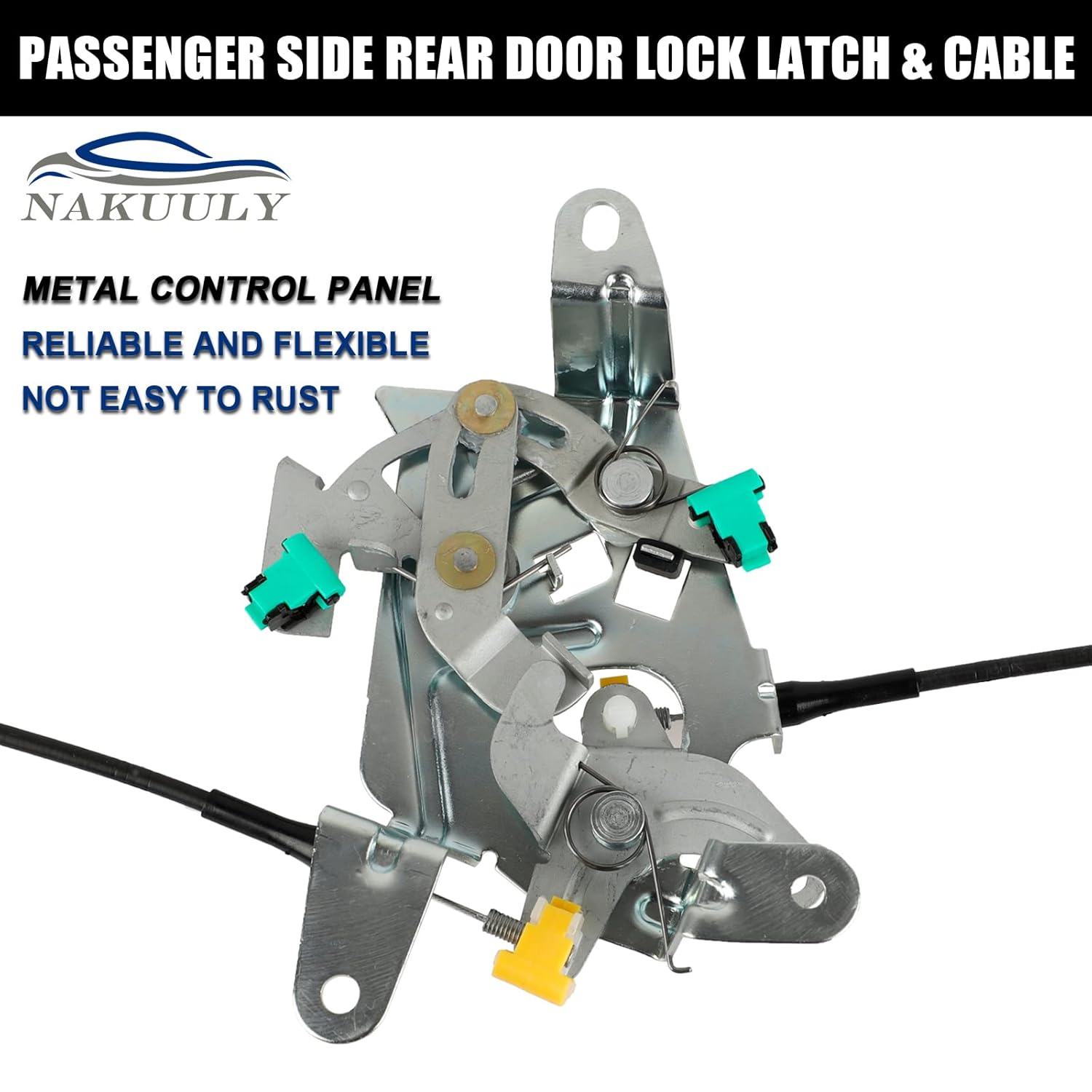 Left Driver Side Rear Door Lock Latch & Cable Compatible with 1999-2007 Ford F250 F350 F450 F550 Super Duty Upper and Lower Latches Assembly Replace 6C3Z-28264A01-A