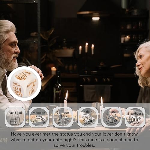 Miniatura 9 de Regalos de cumpleaños de aniversario para mujeres y hombres, dados de comida, regalos de noche para novia, marido, esposa, novio, regalos de boda,