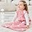 FIEMOL Baby Sleep Sack 18-24 months, 100% Cotton Sleeping Sack for Newborn and Infant, 3 Pack Baby Wearable Blanket for Boy and Girl, 0.5 Tog Lightweight Double Zipper Sleep Bag Pink Heart