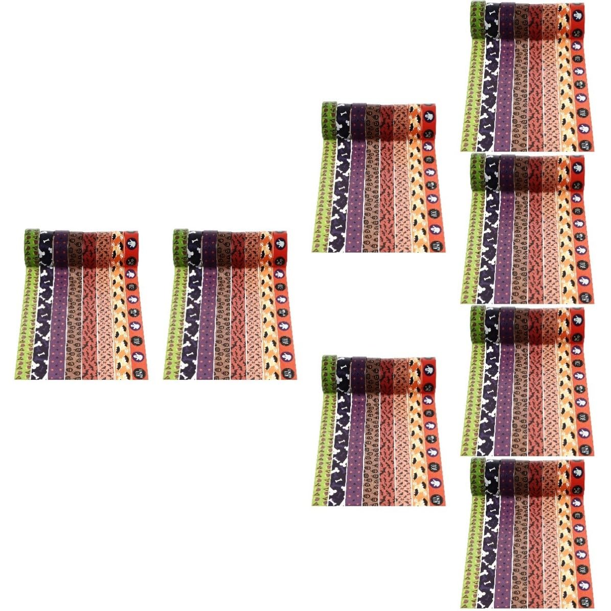 OSALADI 64 Rotoli Nastro Washi di Halloween da 5m Motivi Decorativi per Artigianato e Confezioni, Materiale Washi per Decorazione e Craft Supplies Stili multipli