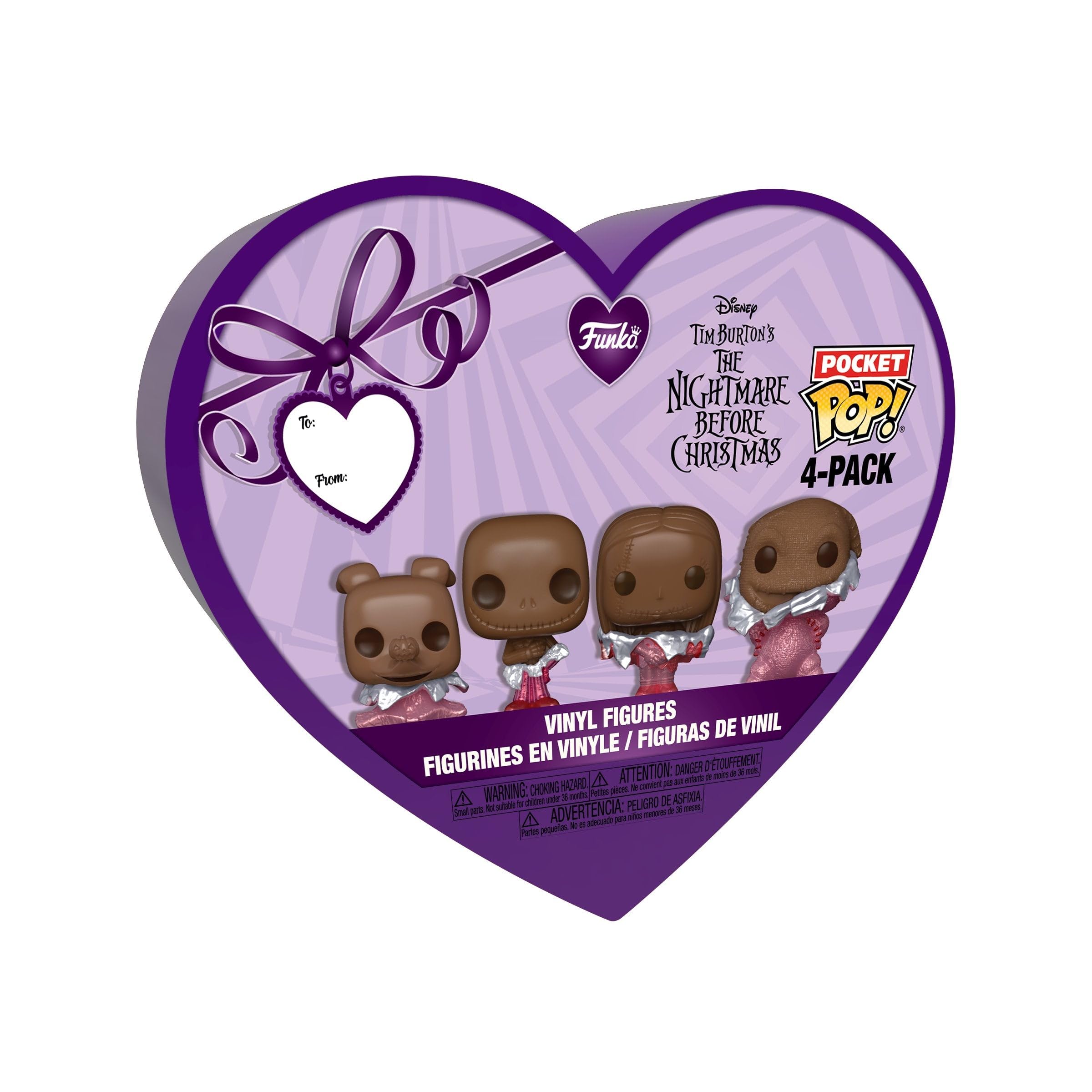 Funko Pocket POP! Disney the Nightmare Before Christmas Valentines Box 4 Pack, Jack Skellington, (Choc), Keychain - Image 2