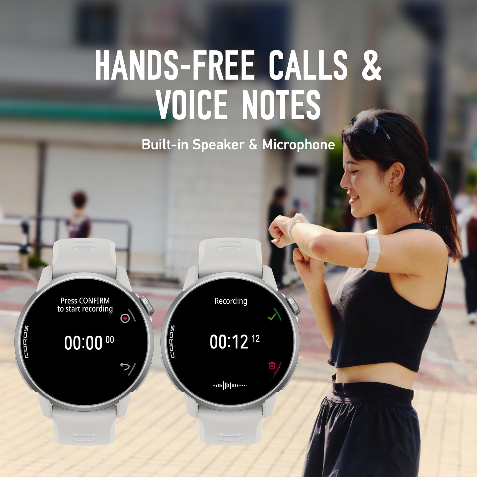 COROS Pace 4 Pro Montre de Sport GPS, écran AMOLED 1,47''- Blanc Silicone