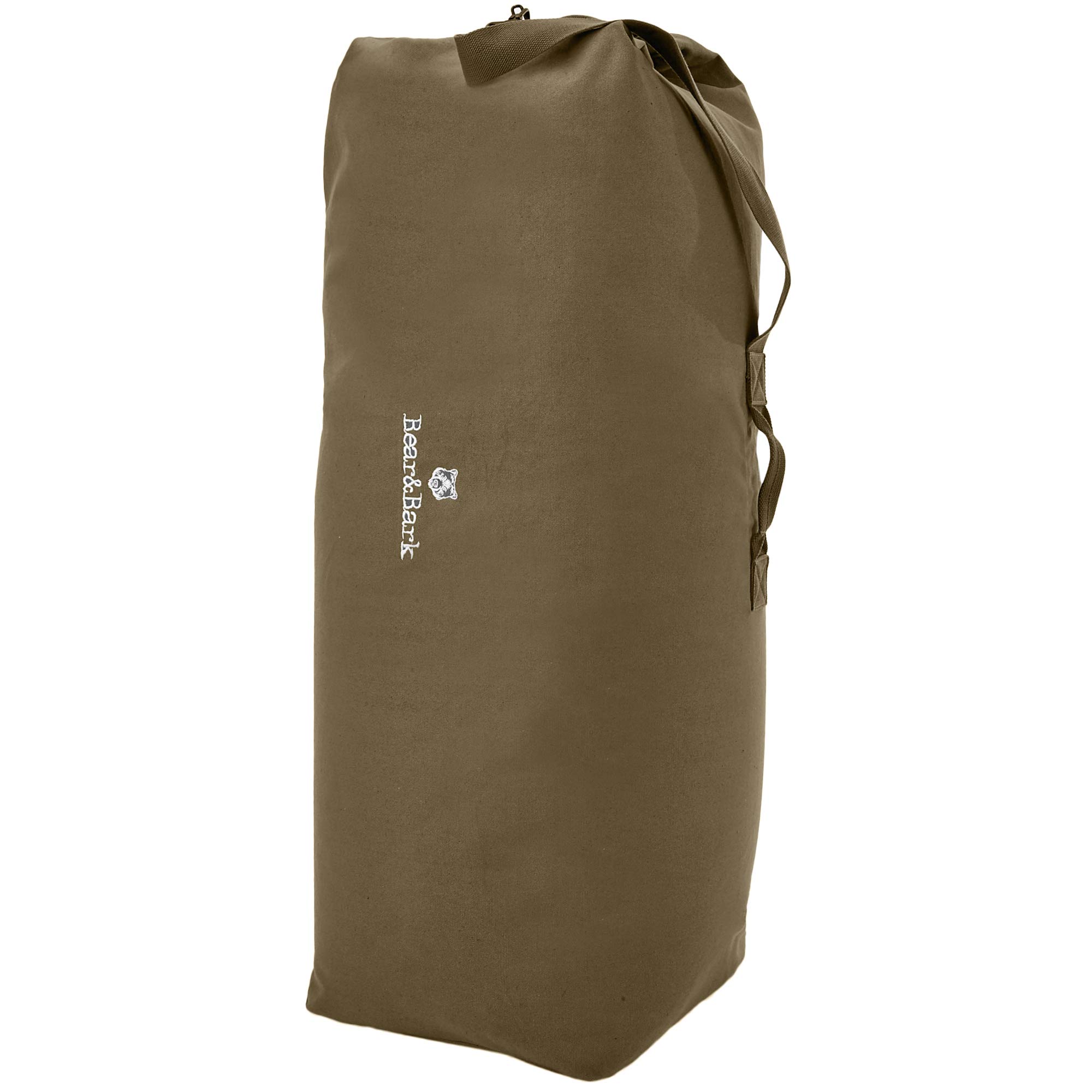 Top Load Duffle Bag - Military Green 48x30" - 177L - Extra Large Canvas Army Cargo Style Carryall Duffel for Men and Woman - College Student, Backpacking, Travel Luggage and Storage Shoulder Bag