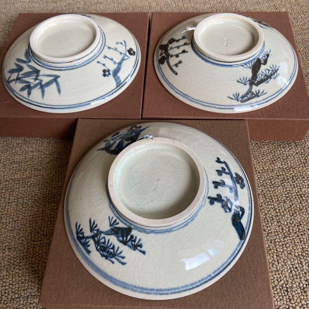 茶道具 菓子器 粉引菓子皿2枚 尾高焼 楽山窯 清水日呂志 N656SR