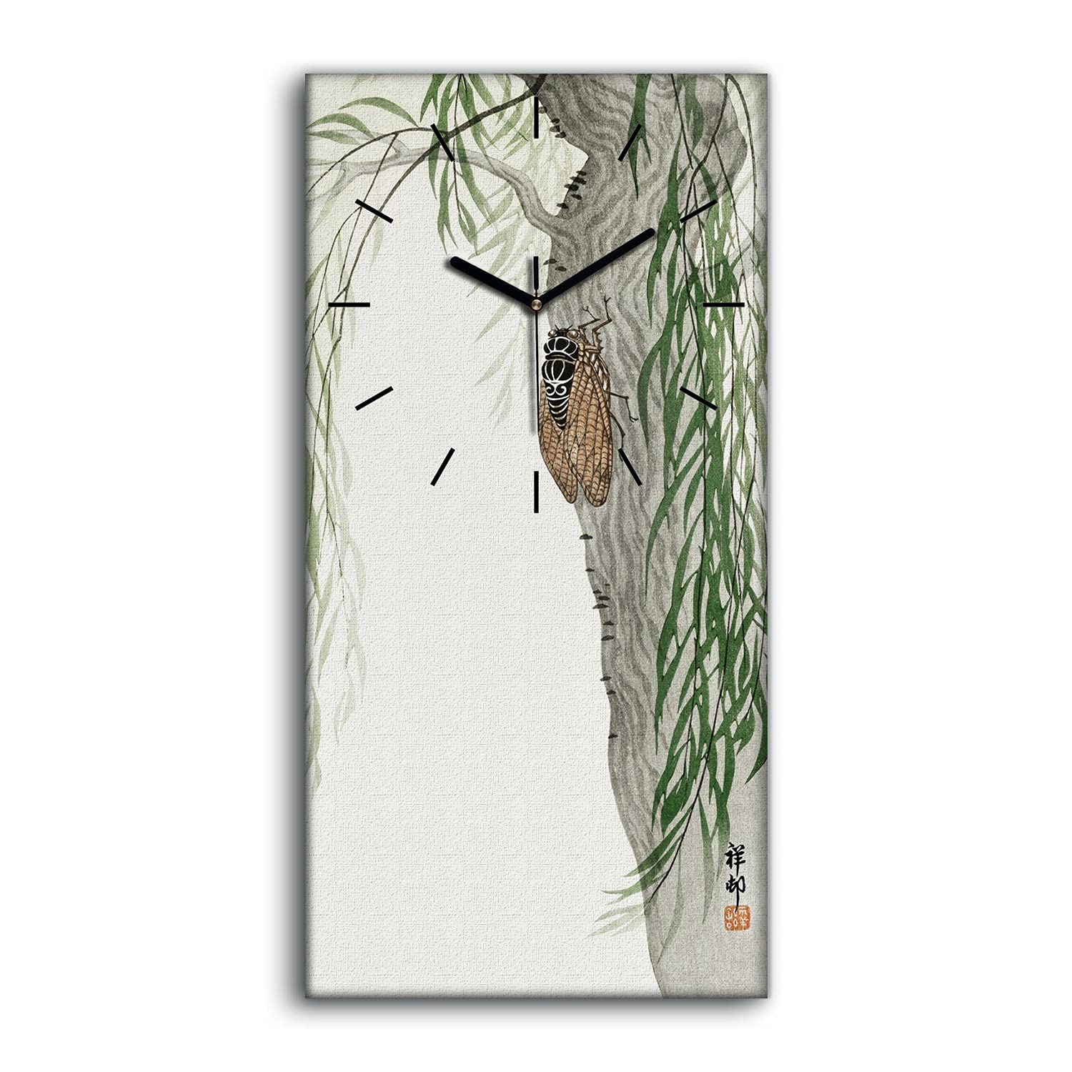Horloge sur Toile Art Moderne Asiatique Arbre pour Inspirer la Sérénité et la Beauté de la Nature