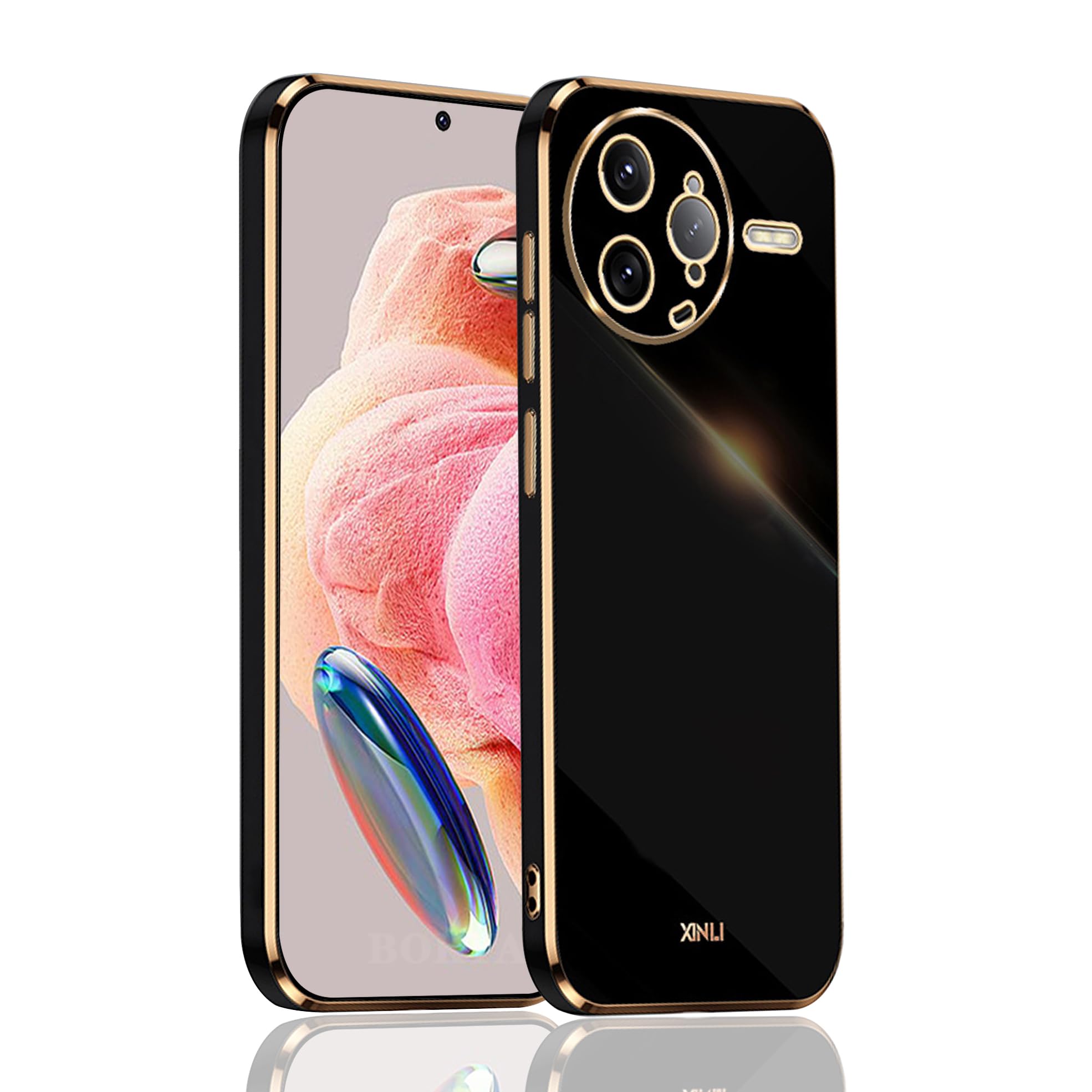 Moex Collana Per Cellulare Per Huawei Mate 20 – Custodia In Silicone Con Cinturino Regolabile Oro, Tracolla E Cordino, Protezione 360°