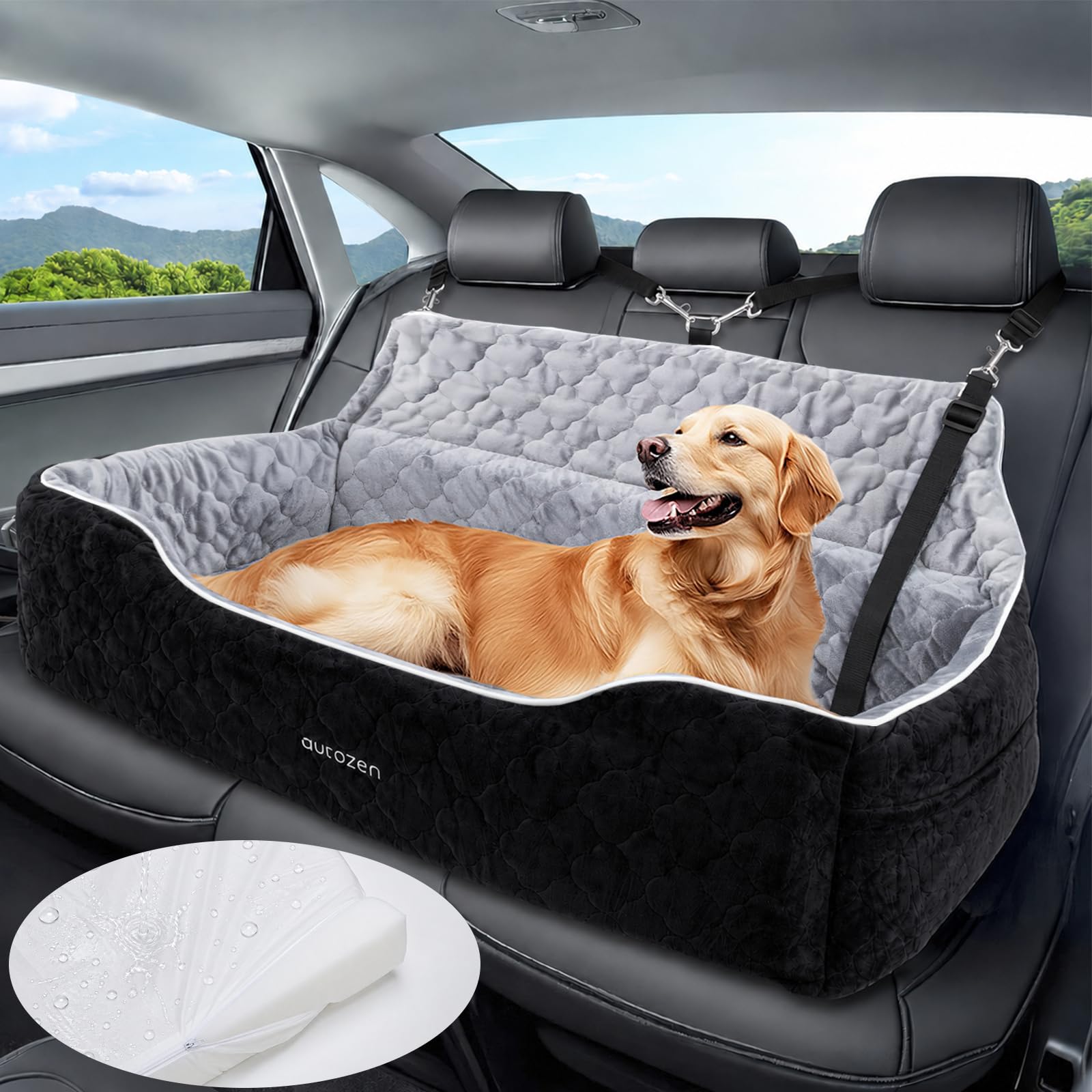 26 Upgrade Hunde Autositz für mittlerer große Hunde bis zu 54kg Wasserdicht