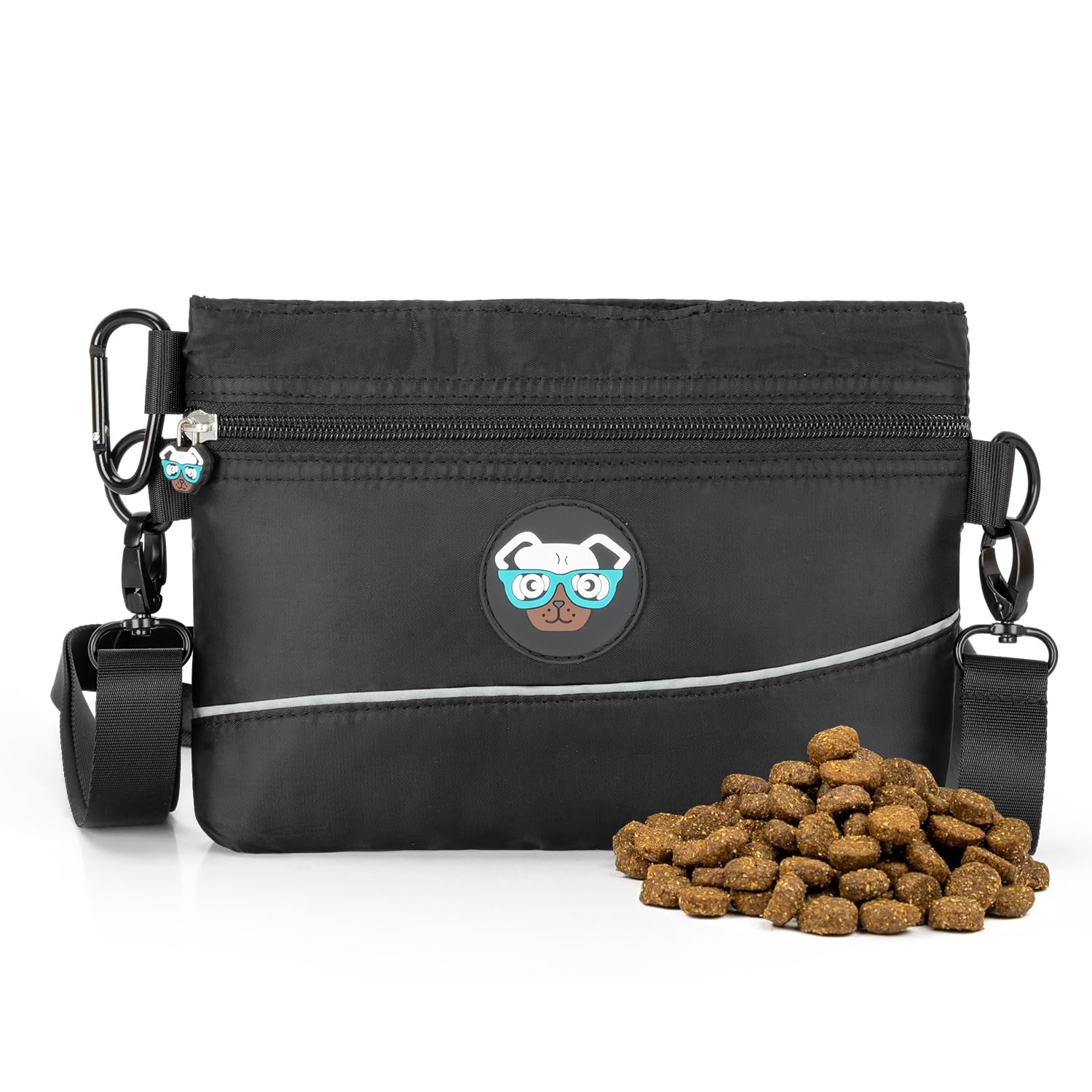 Joyride Harness Pochette de dressage pour chien – Ceinture réglable, fonction clip et distributeur de sacs à déjections canines intégré, compact, durable et élégant