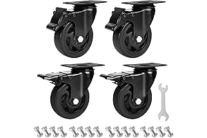 Pritek Revolutionary 4-Inch Brake Caster Set for Enhanced Stability