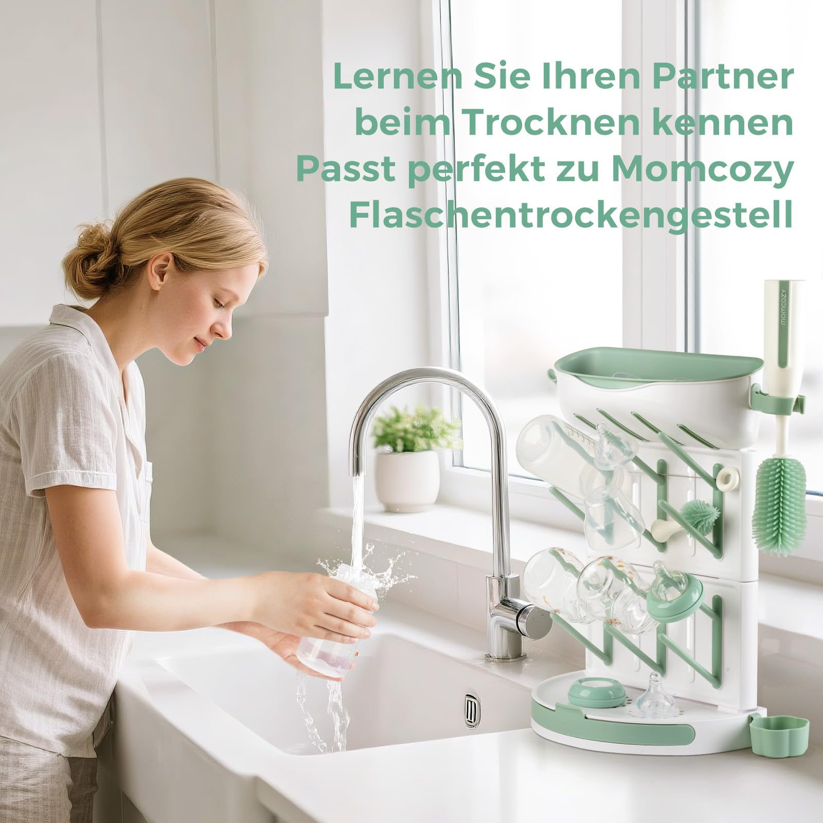 Momcozy LS005 Goupillon Biberon & Égouttoir Vertical pour Biberons
