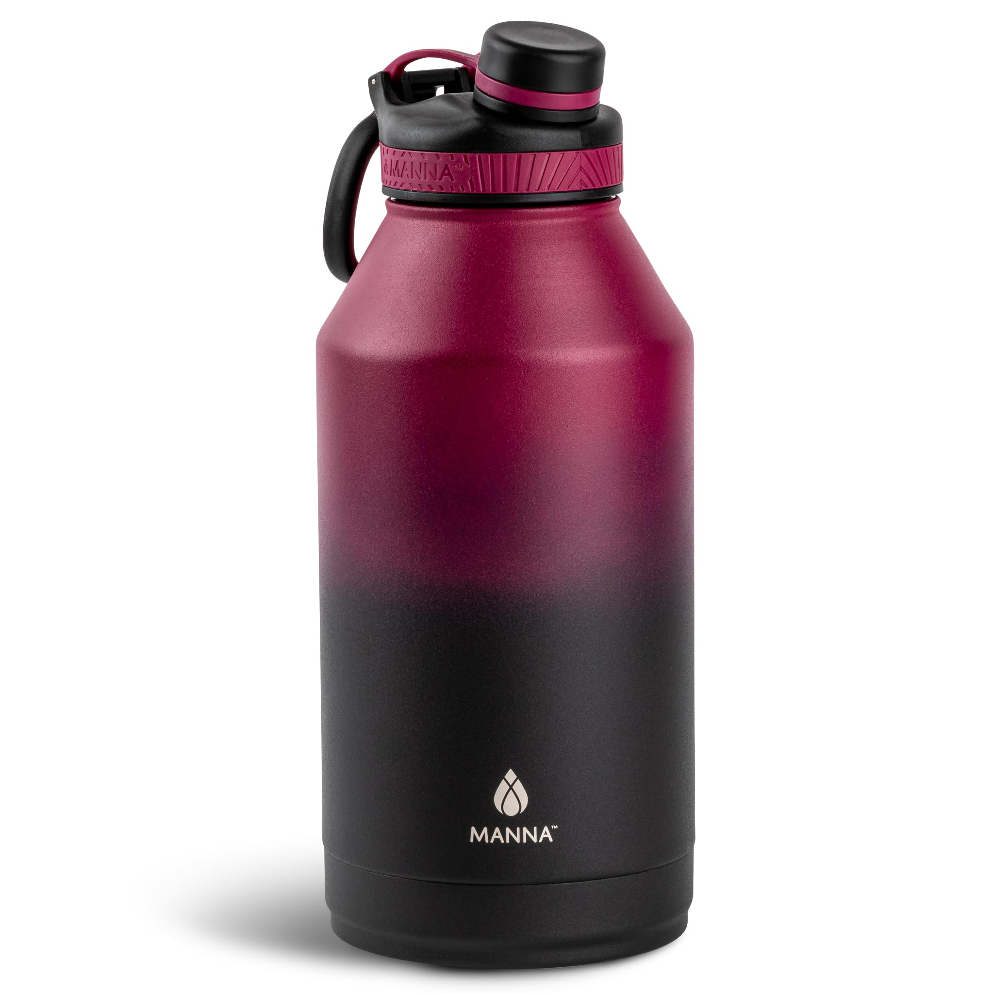 Manna Saratoga Double-wall Insulated Stainless Steel Bottle - 64 Oz - Blackberry Ombre
