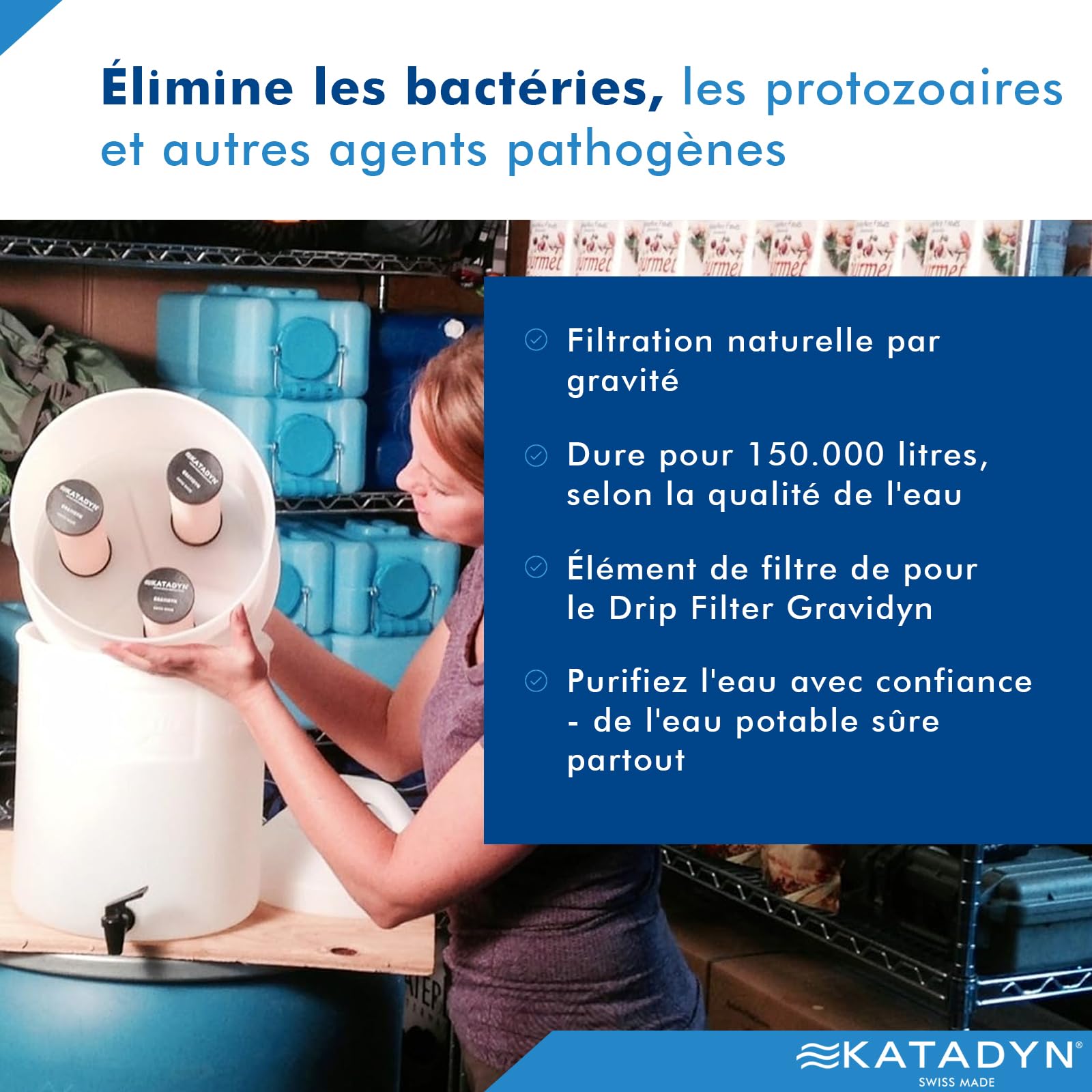 Katadyn Drip Gravidyn Elément céramique pour filtre à eau