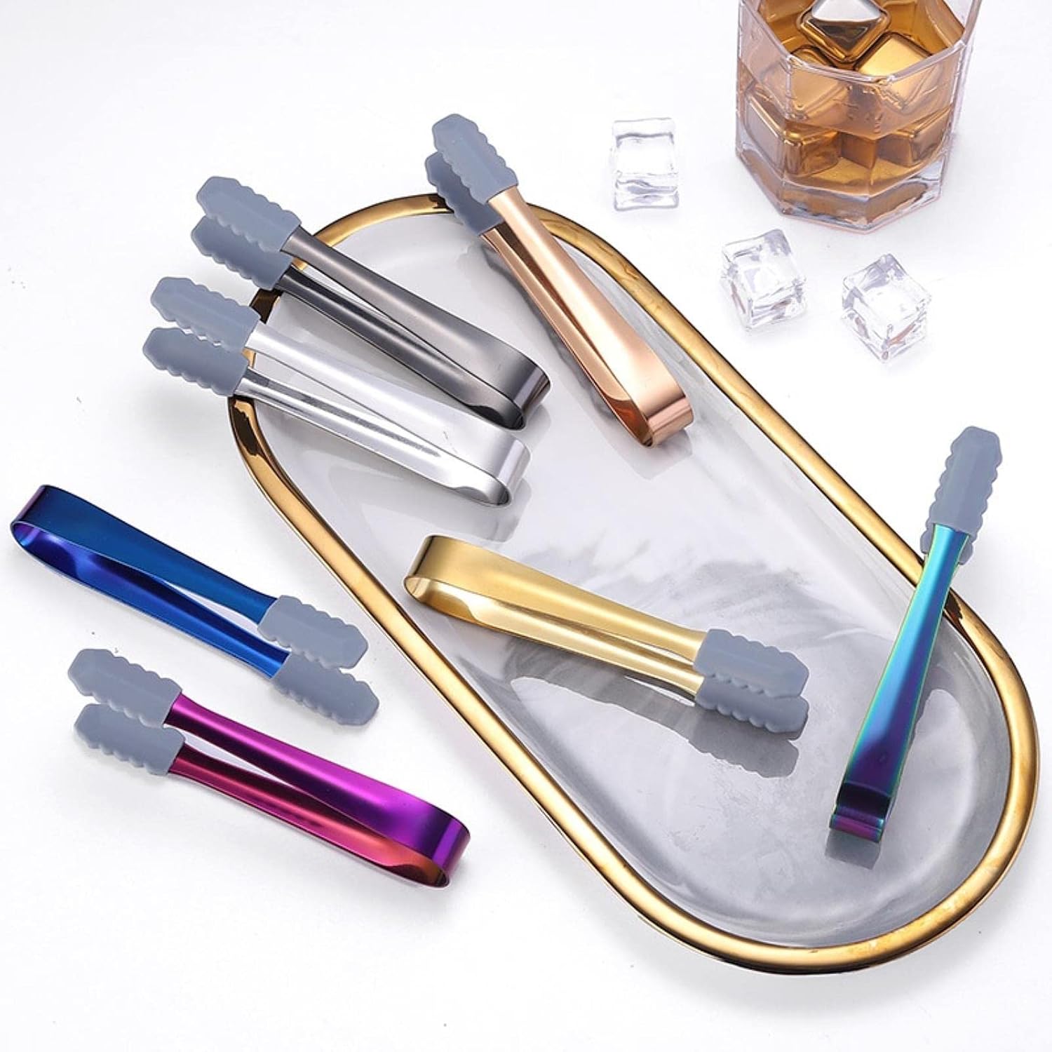 304 Ice with Silicone Head Creative Food Ice Kitchen Stuff Clips Tools Pliers