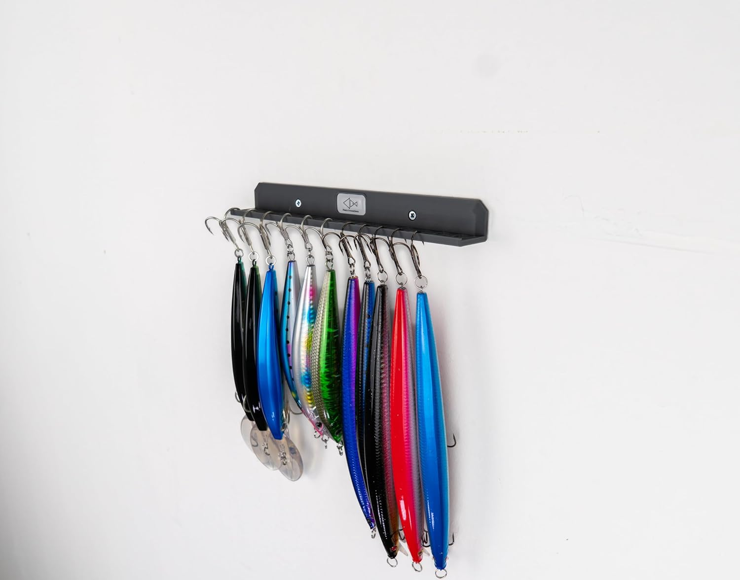 Fishing Lure Holder Wall Mount – 31 Hook Lure Organizer for Crankbaits, Spinnerbaits & Hard Baits – Fishing Tackle Storage Rack for Garage or Tackle Room – Made in USA