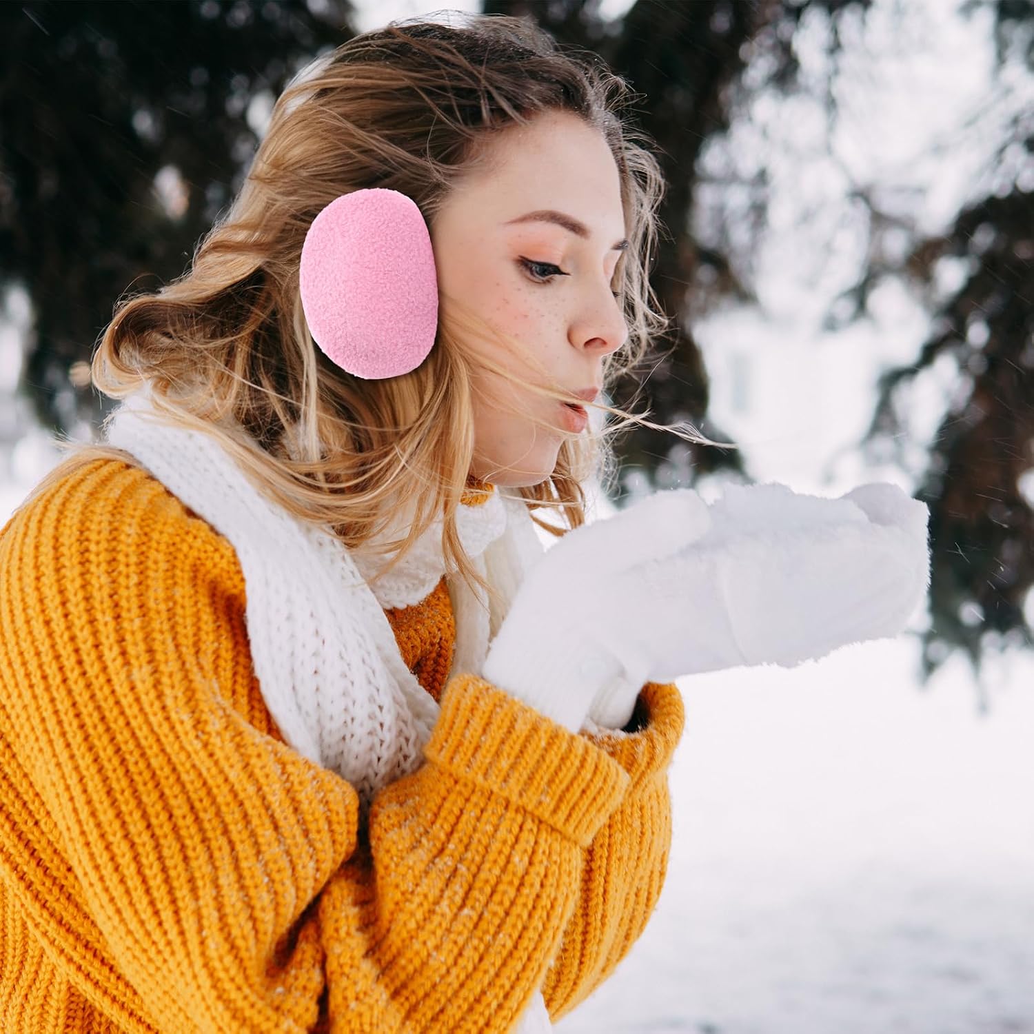 20 Pairs Bandless Earmuffs Bulk Winter Ear Warmers Fleece Thick Ear Covers for Cold Weather Women Men Outdoors