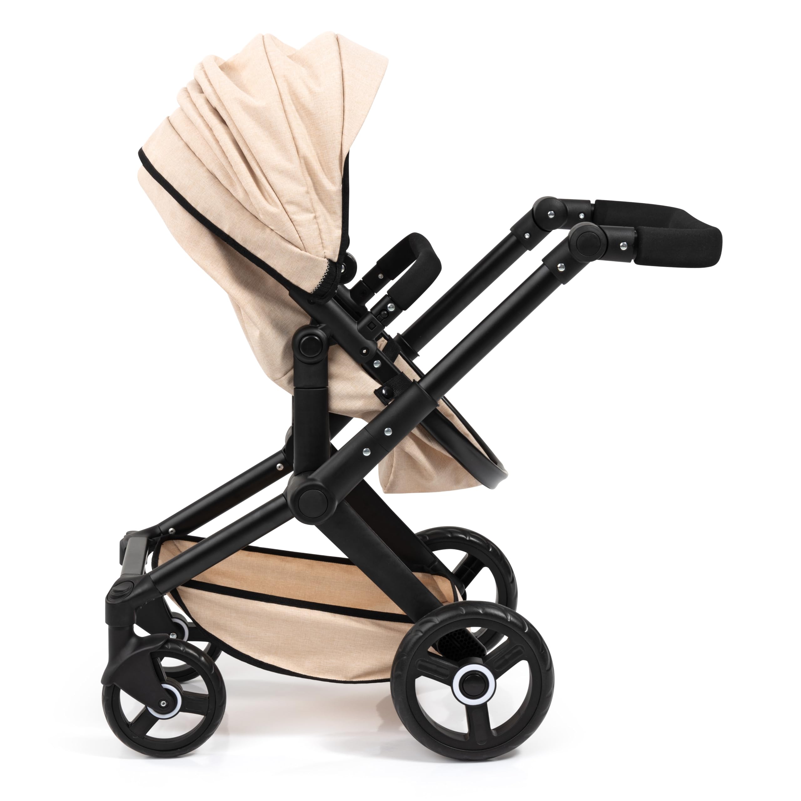 Bayer Design 17075AA Carrozzina per bambole Xeo con borsa, regolabile in altezza, maniglione girevole, trasformabile, ruote anteriori mobili, cestino integrato - 4