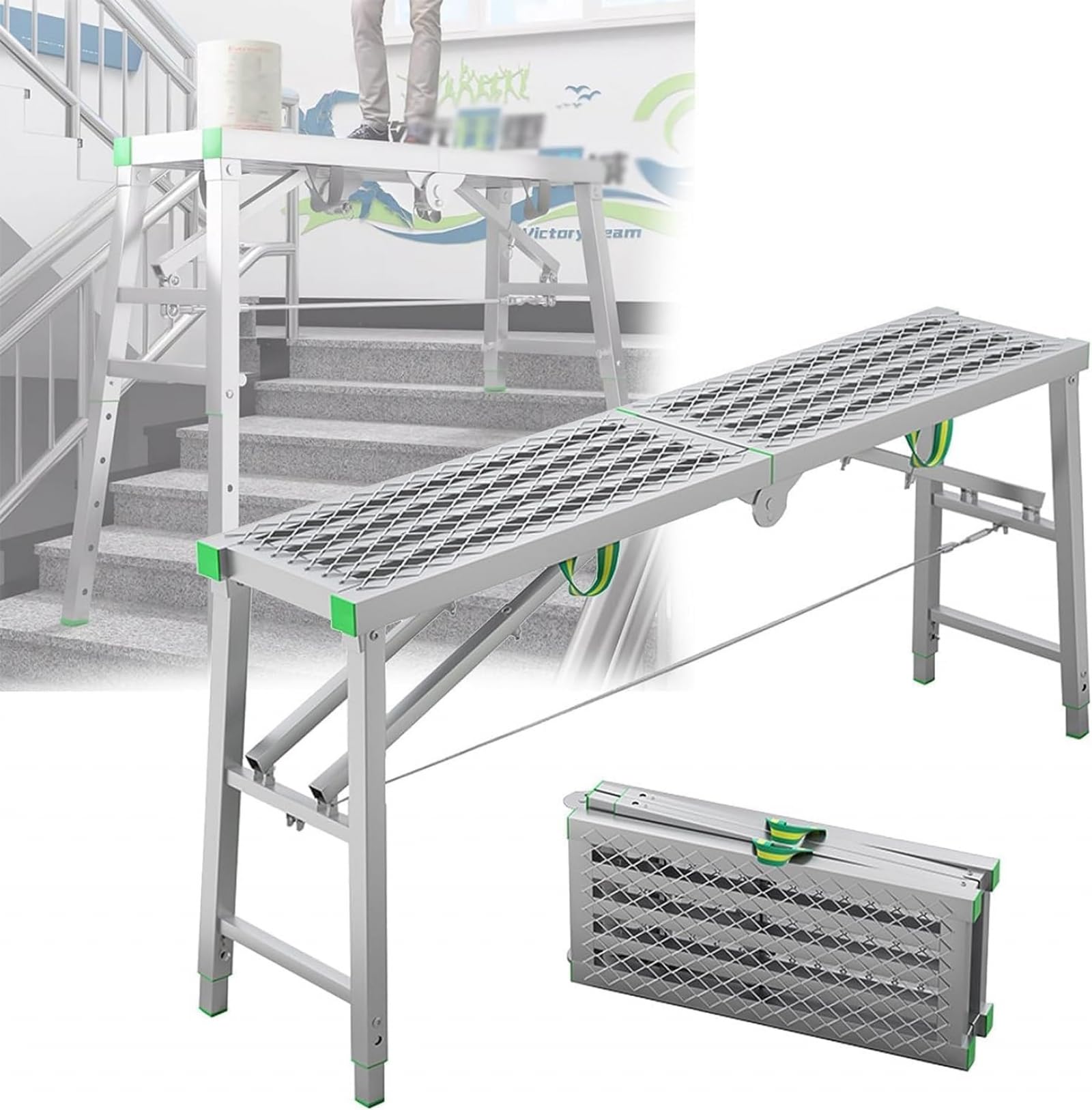 Échelle de chantier multifonctionnelle réglable et portable 160x40