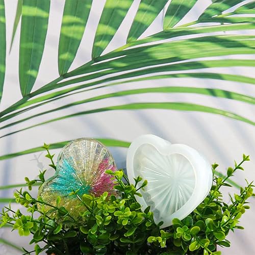 Miniatura 2 de Caja a rayas de corazón, moldes de resina, almacenamiento de joyas, molde de silicona para molde, molde de fundición de epoxi con tapa para