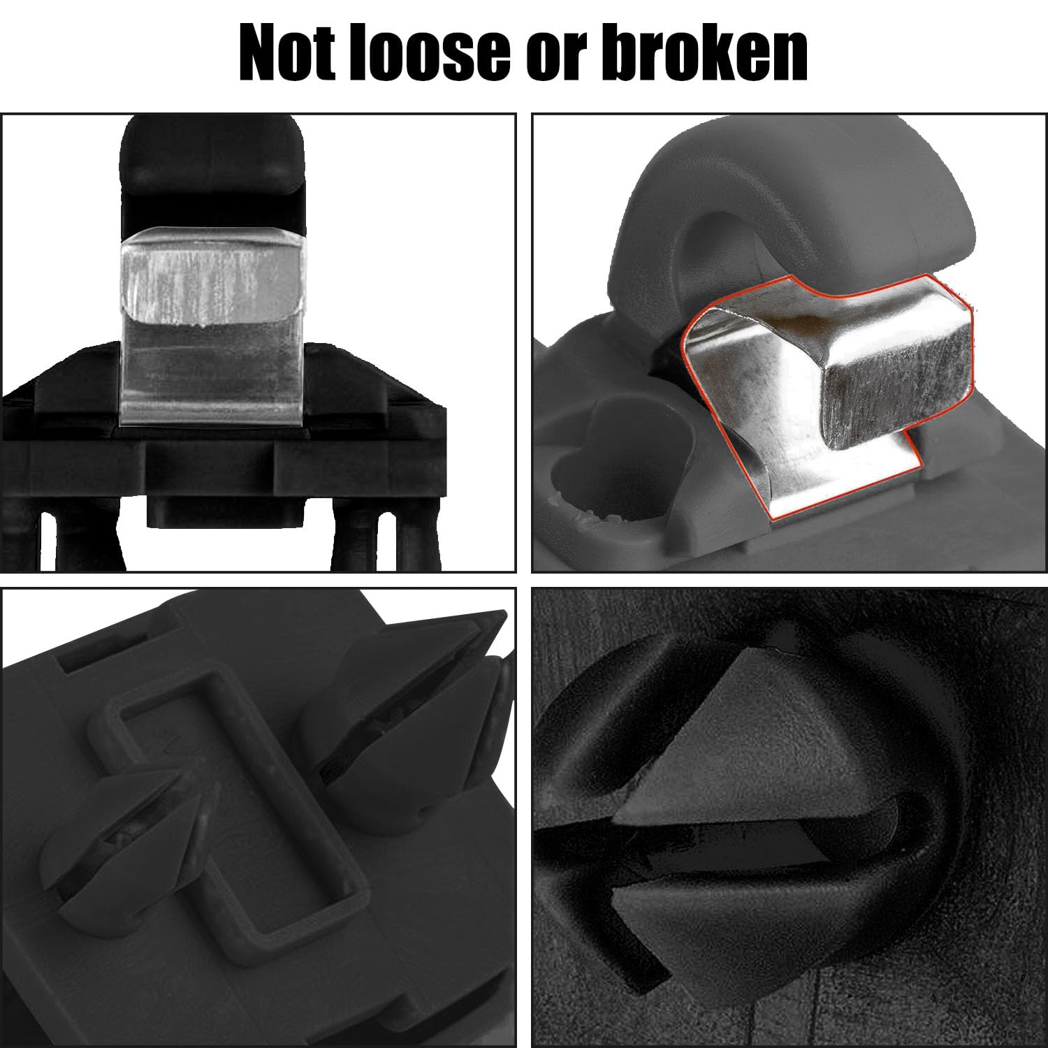 2 Clip Parasole Per GM Chevrolet Opel - Ricambio 95994975 Per Cruze, Sonic, Spark - Grigio - Foto 5