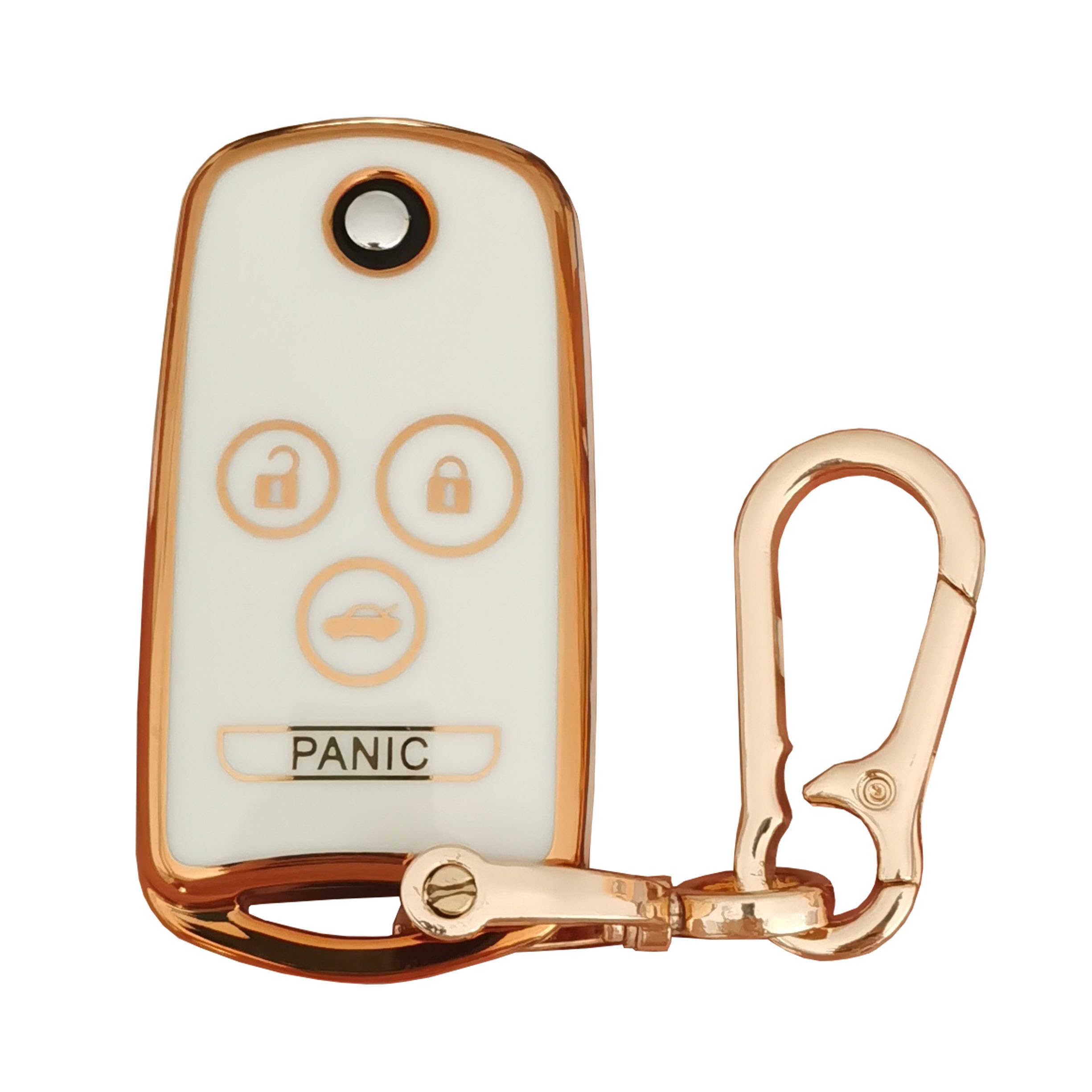 TPU for Acura Key Fob Cover Compatible with Honda Accord Acura MDX Acura RDX Acura TL Acura TSX Acura ZDX (White-H-b)