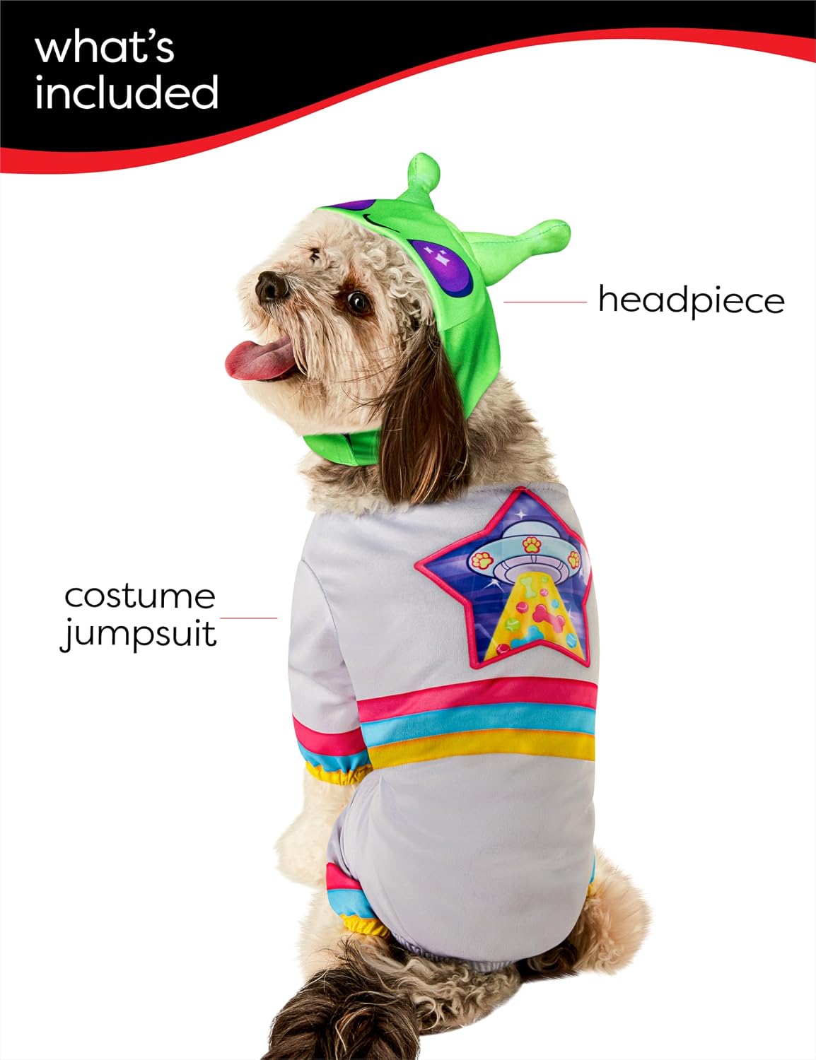 Rubies Alien Pet Costume for Dogs or Cats, Large