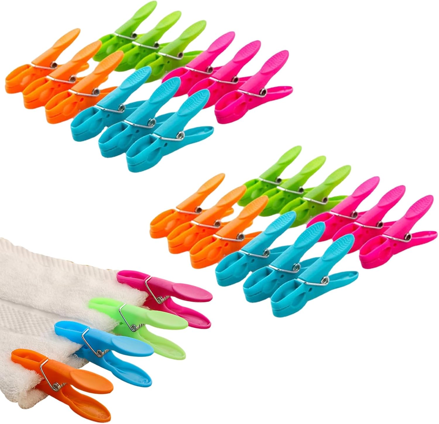 24pcs Pegs for Washing Line, Clothes Pegs For Washing Line, Laundry