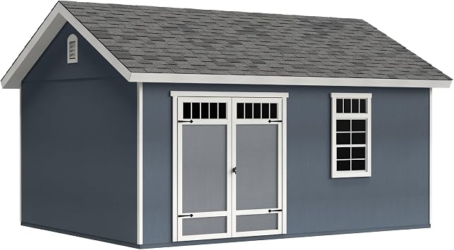 Brookside 16x12 Do-It-Yourself Wooden Storage Shed with Floor Kit - Does not Include Paint or Roofing Shingles