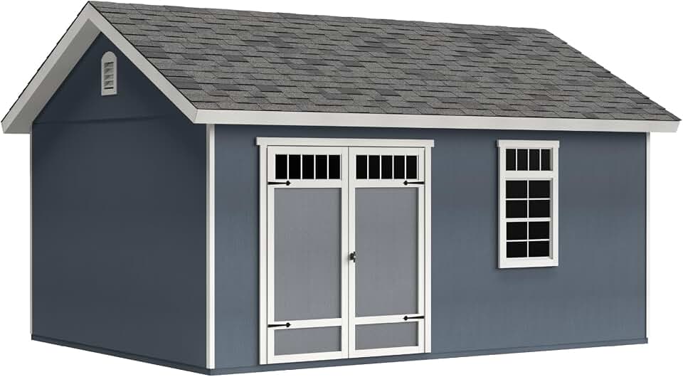 Brookside 16x12 Do-It-Yourself Wooden Storage Shed with Floor Kit - Does not Include Paint or Roofing Shingles