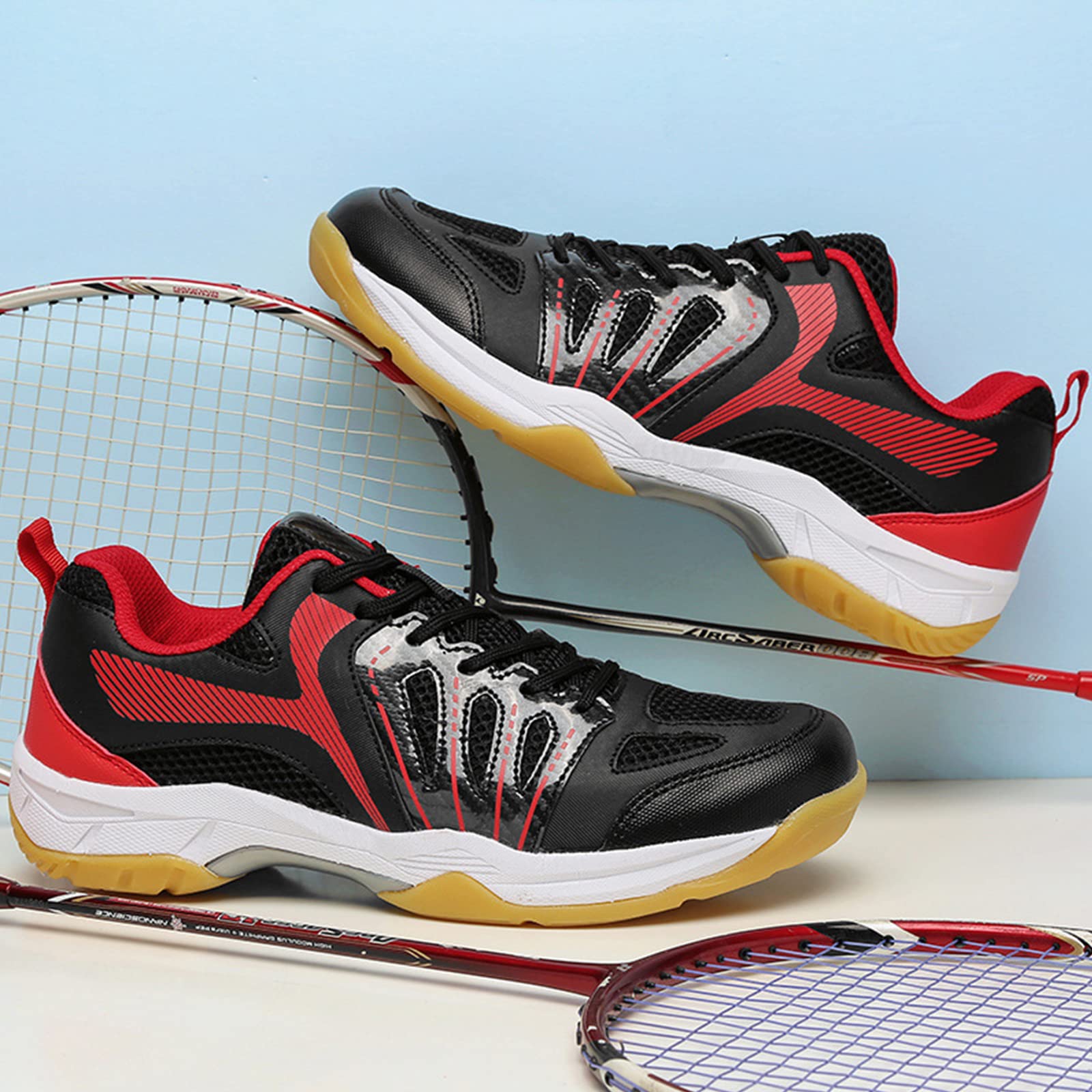 Zapatillas De Calabaza para Hombres Tenis Bádminton Zapato De Corte Interior Sin Deslizamiento para El Tenis De Mesa De Pickleball De Voleibol