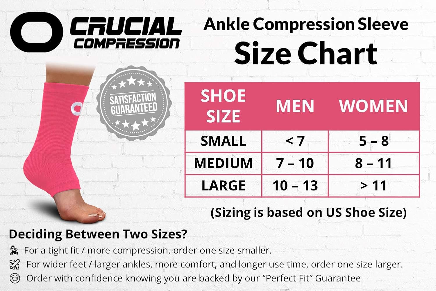 Ankle Brace Compression Support Sleeve (1 Pair) - BEST Ankle Compression Socks for Plantar Fasciitis, Arch Support, Foot & Ankle Swelling, Achilles Tendon, Joint Pain, Injury Recovery, Heel Spurs : Health & Household