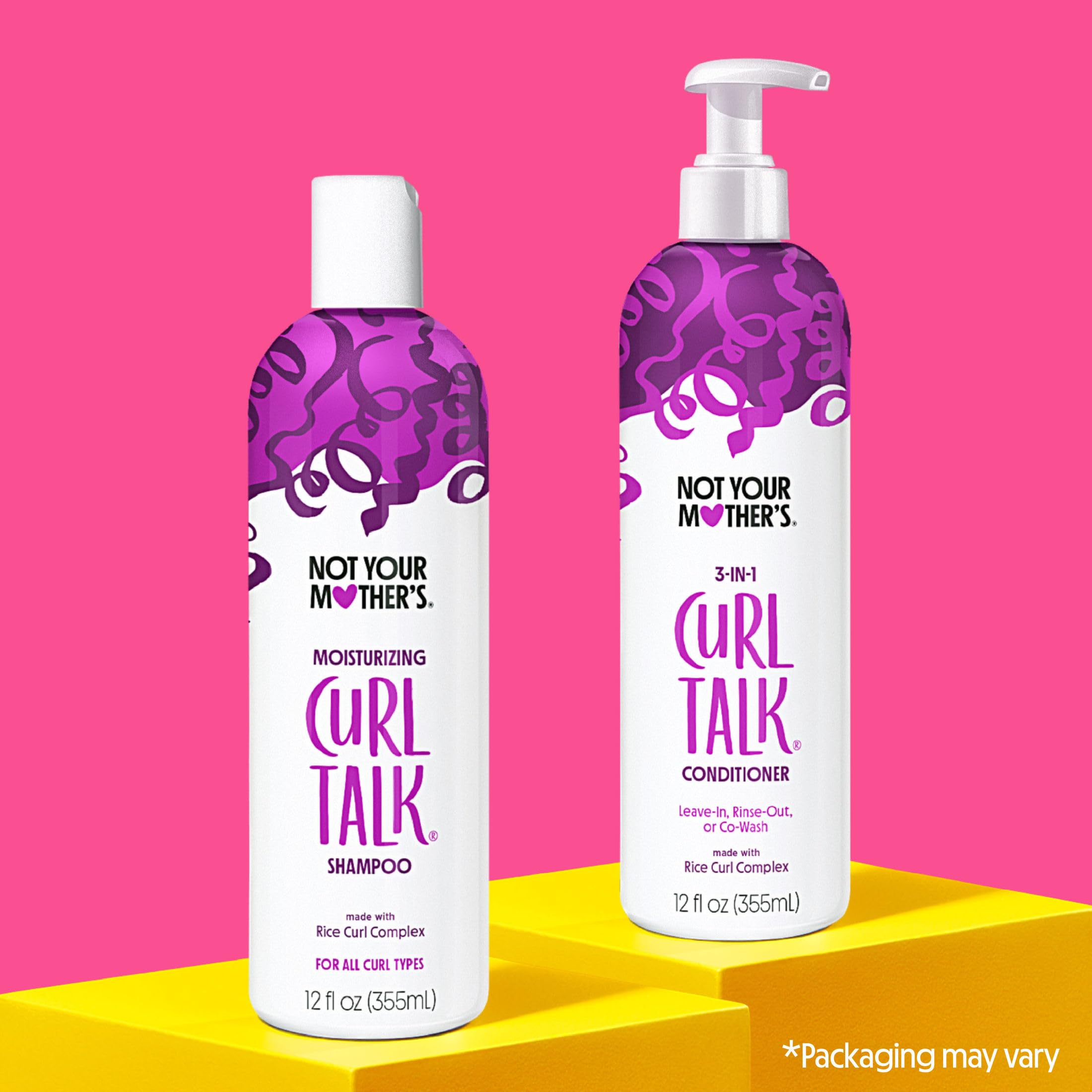 Not Your Mother's Curl Talk Lot de 2 shampoings et après-shampoing pour cheveux bouclés 355 ml