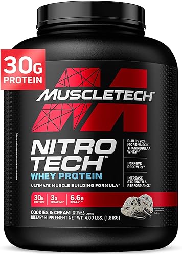 MuscleTech Nitro-Tech - ProteĂna aislada y pĂ©ptidos de suero de leche en polvo creatina pganancia y construcciĂłn muscular phombre y mujer nutriciĂłn MuscleTech Nitro-Tech - ProteĂna aislada y pĂ©ptidos de suero de leche en polvo creatina pganancia y construcciĂłn muscular phombre y mujer nutriciĂłn