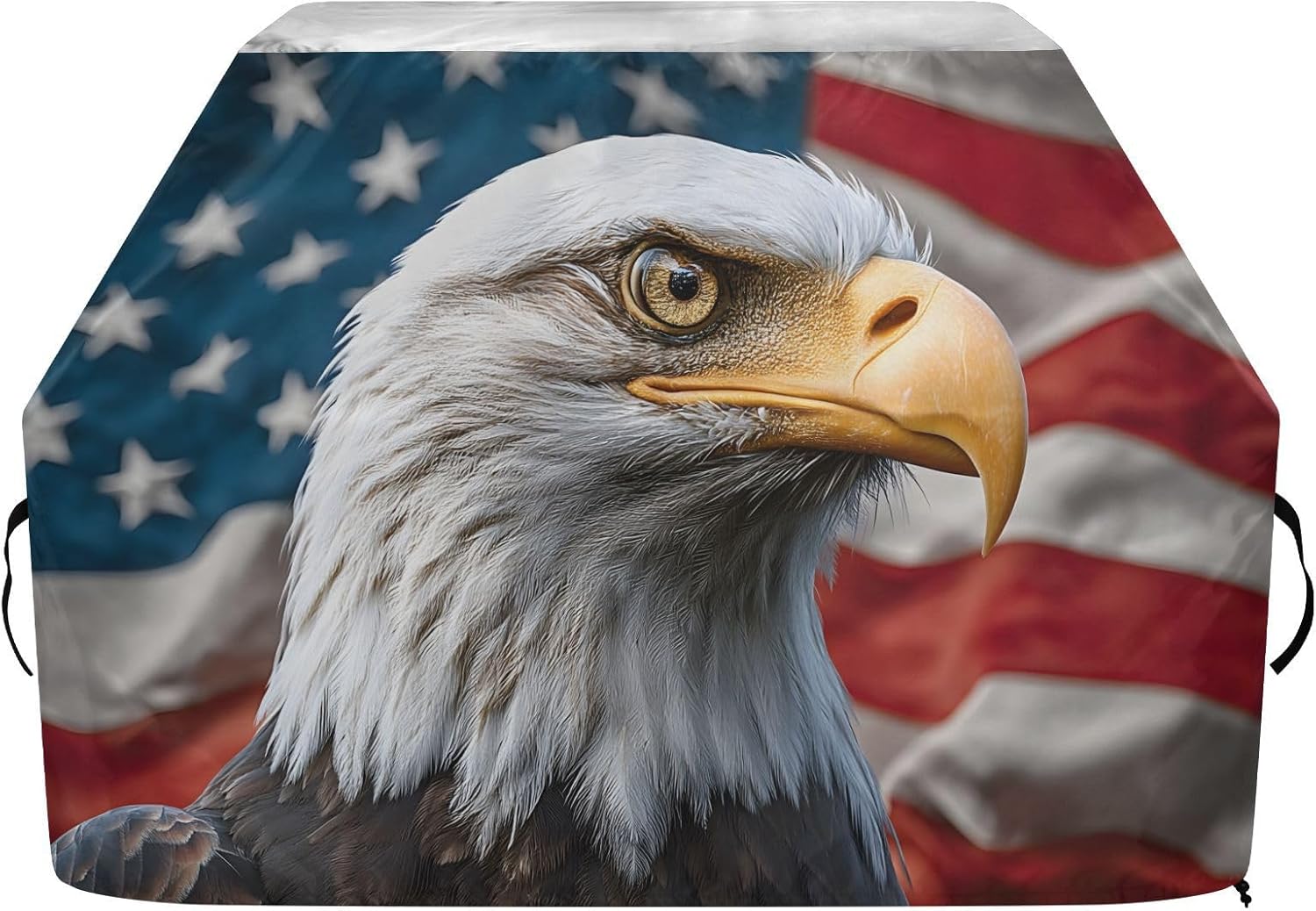 Premium Grill Cover Waterproof Barbecue Cover Fade Resistant BBQ Cover Heavy Duty Fits Grill Widths Up to 25 in (American Flag Eagle)
