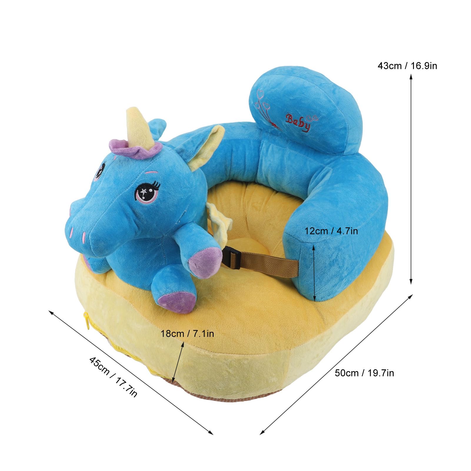 Generic Morbido Peluche Supporto per Bambino Divano Design Antiscivolo Angolo Regolabile per Supporto Babysitter (#11)