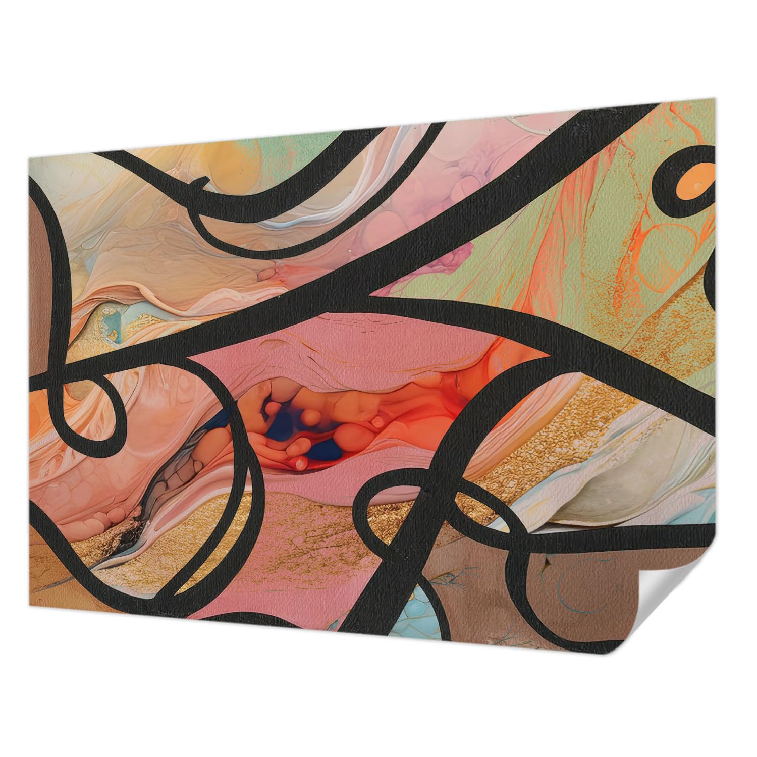 Décoration intérieure chambre et salon avec papier peint adhésif Tulup 208x146